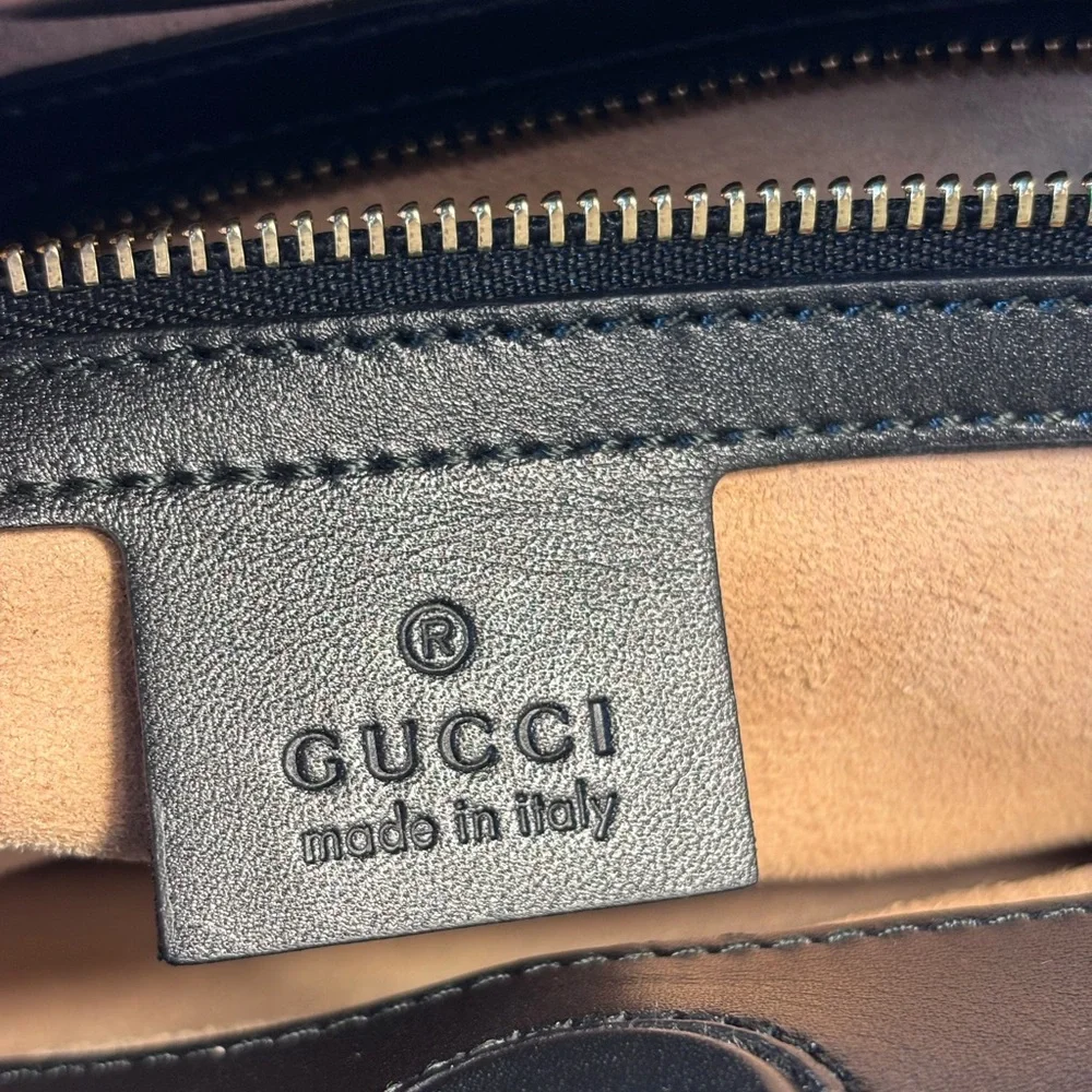 Gorgeous Gucci Nymphaea Top Handle Bamboo Black - Picture 11 of 16